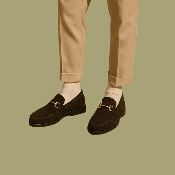 Salvatore Ferragamo Brown Suede Horsebit Loafers – Size 13.5 (Made in Italy) - Picture 1 of 6